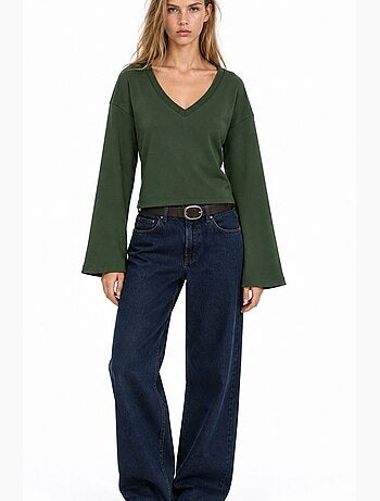 T-shirt femme en coton et élasthanne busem