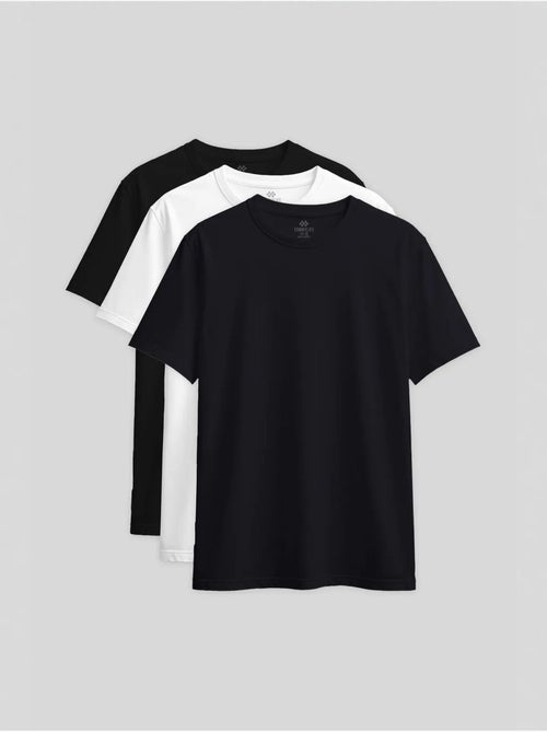 T-shirt femme en coton et élasthanne, col rond tommy - Kiabi T-shirt femme en coton et élasthanne, col rond tommy - Kiabi