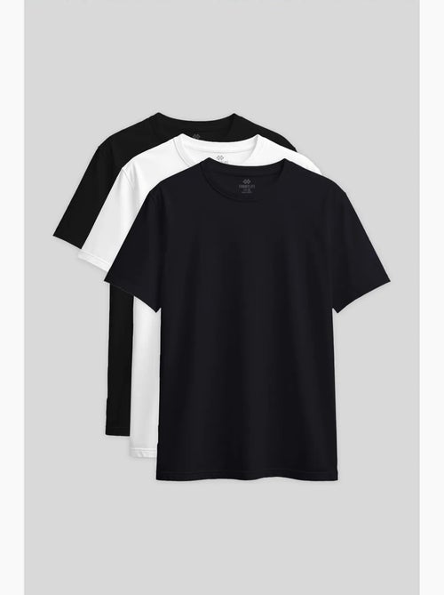 T-shirt femme en coton et élasthanne, col rond tommy - Kiabi T-shirt femme en coton et élasthanne, col rond tommy - Kiabi