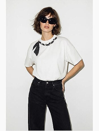 T-shirt femme en coton et élasthanne lucci