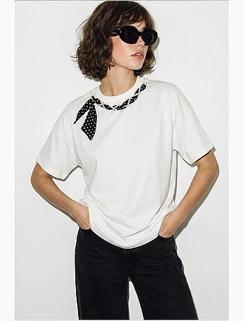 T-shirt femme en coton et élasthanne lucci