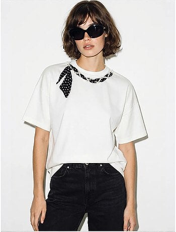 T-shirt femme en coton et élasthanne lucci