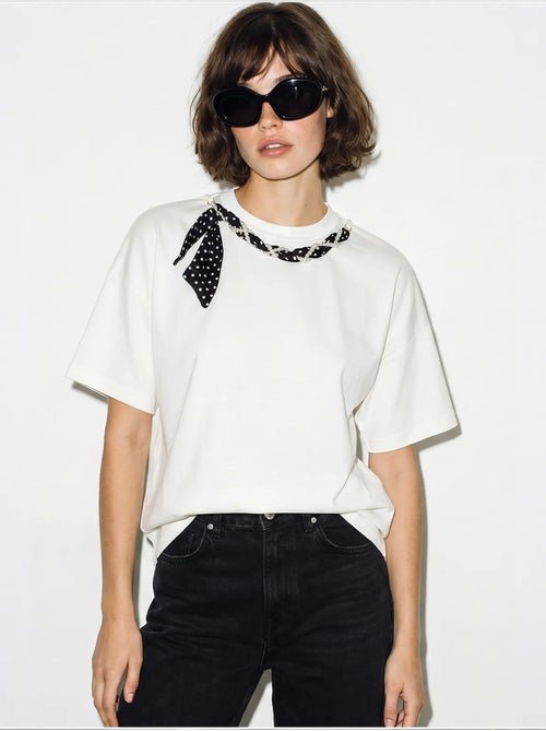 T-shirt femme en coton et élasthanne lucci - Kiabi T-shirt femme en coton et élasthanne lucci - Kiabi