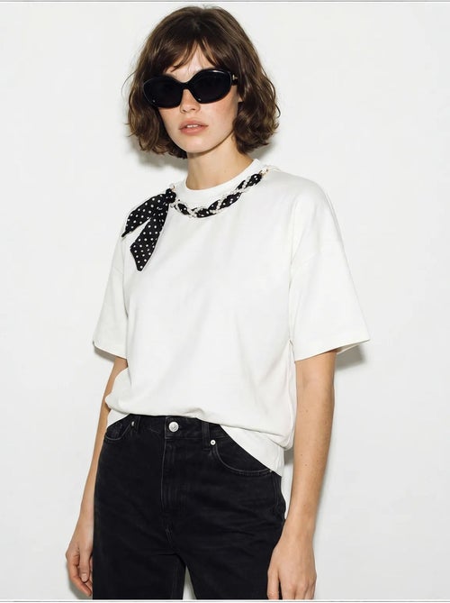 T-shirt femme en coton et élasthanne lucci - Kiabi T-shirt femme en coton et élasthanne lucci - Kiabi