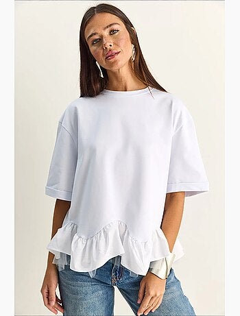 T-shirt femme en coton et élasthanne lucci