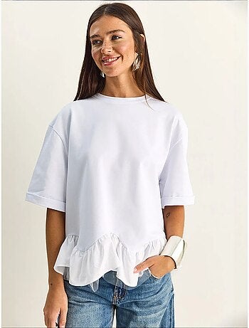 T-shirt femme en coton et élasthanne lucci