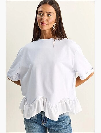 T-shirt femme en coton et élasthanne lucci