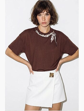T-shirt femme en coton et élasthanne lucci