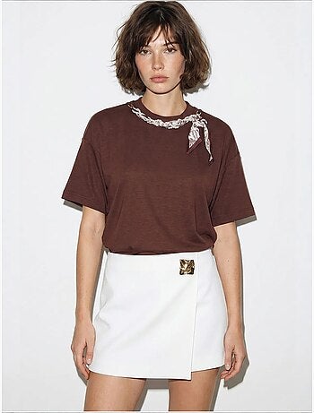 T-shirt femme en coton et élasthanne lucci