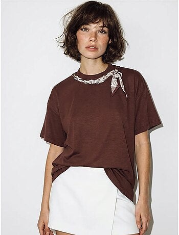 T-shirt femme en coton et élasthanne lucci
