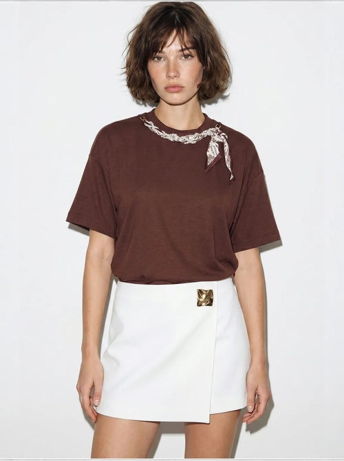 T-shirt femme en coton et élasthanne lucci - Kiabi T-shirt femme en coton et élasthanne lucci - Kiabi