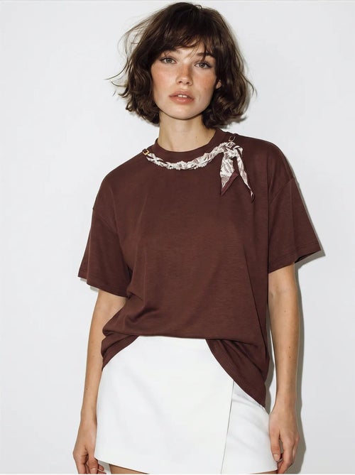 T-shirt femme en coton et élasthanne lucci - Kiabi T-shirt femme en coton et élasthanne lucci - Kiabi