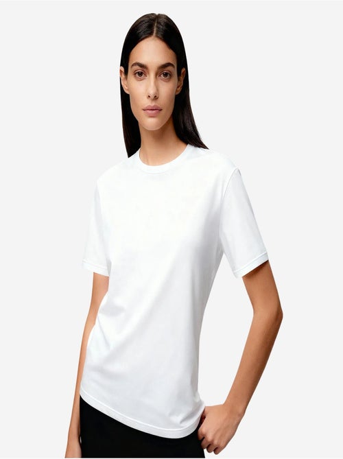 T-shirt femme en coton et élasthanne tommy - Kiabi