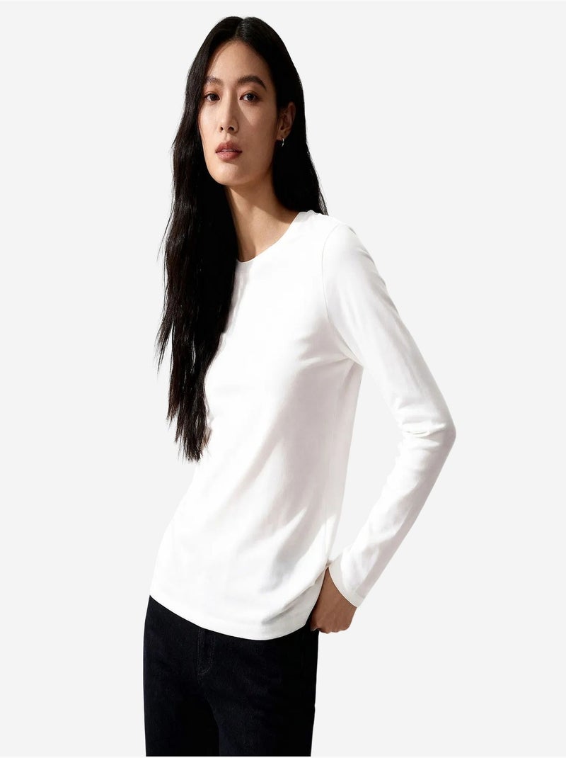 T-shirt femme en coton et élasthanne tommy Blanc - Kiabi