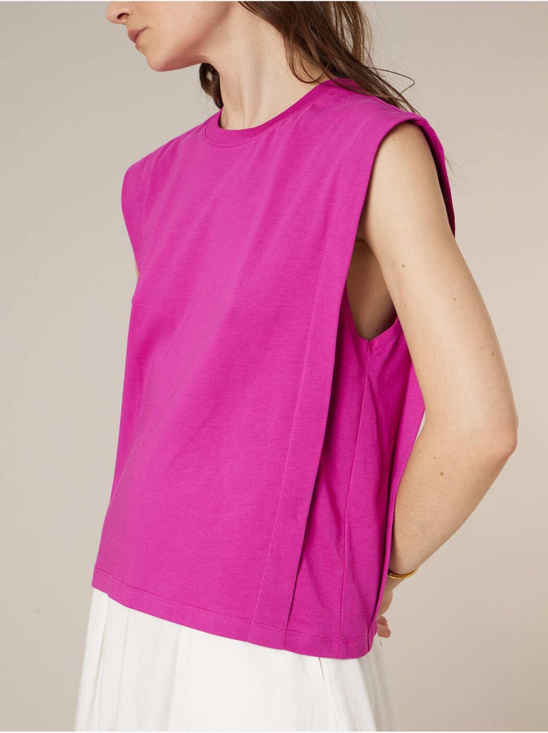 T-shirt femme en coton jersey 'Deeluxe' Rose - Kiabi
