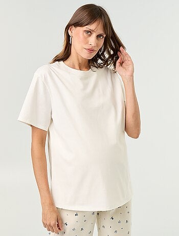 T-shirt femme en jersey de coton à manches courtes