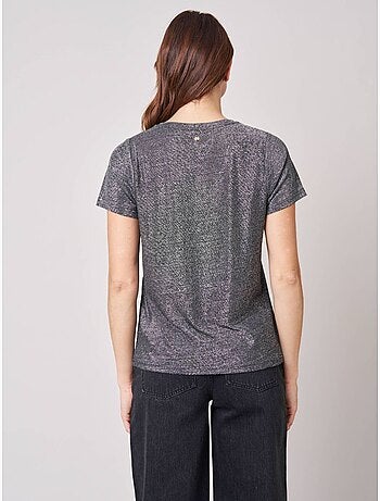 T-shirt femme en lurex 'Deeluxe'