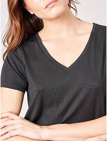 T-shirt femme en lurex 'Deeluxe'