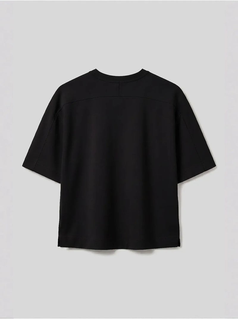 T-shirt femme en mélange de viscose tommy Noir - Kiabi