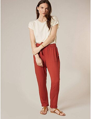 T-shirt femme fluide à rayures brillantes 'Deeluxe'