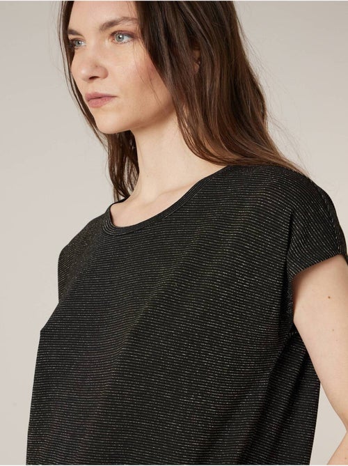 T-shirt femme fluide à rayures brillantes 'Deeluxe' - Kiabi