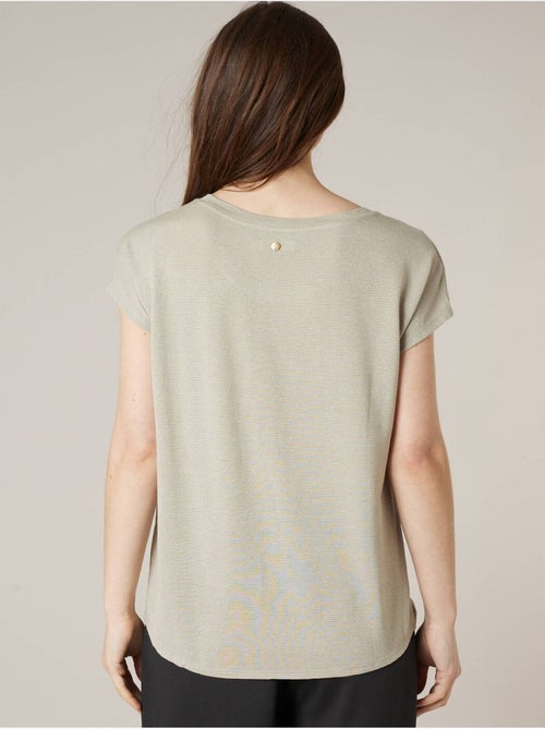 T-shirt femme fluide à rayures brillantes 'Deeluxe' - Kiabi