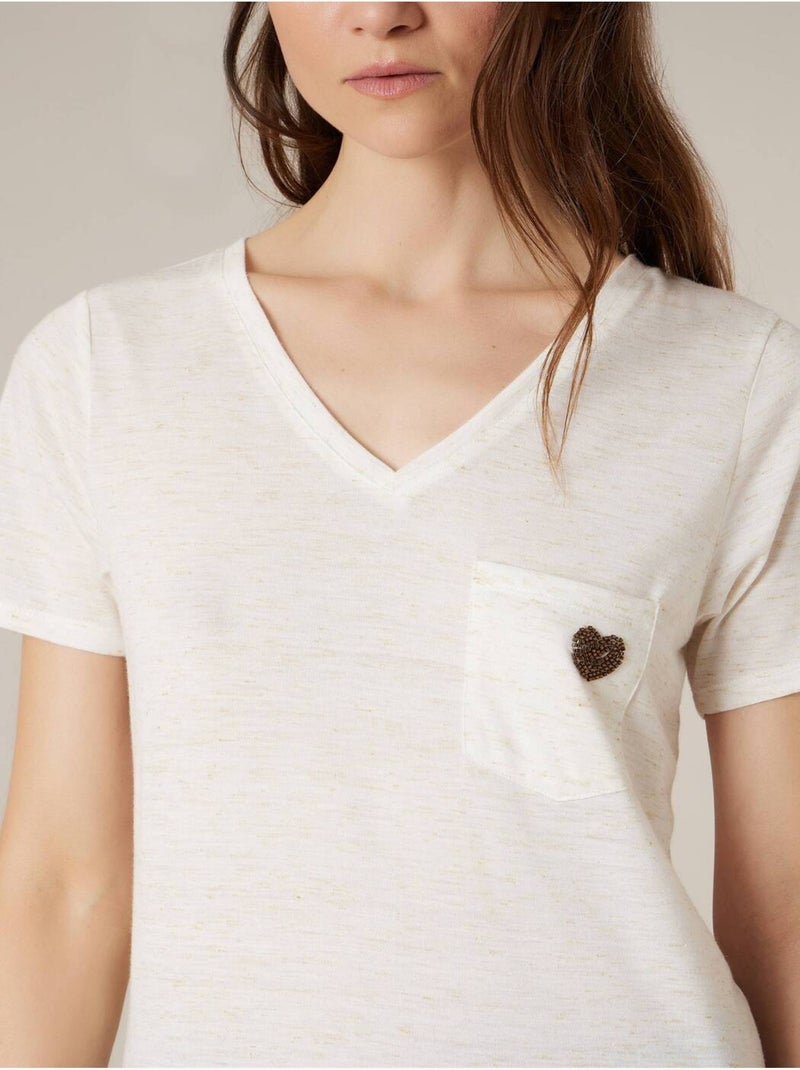 T-shirt femme fluide 'Deeluxe' Blanc - Kiabi