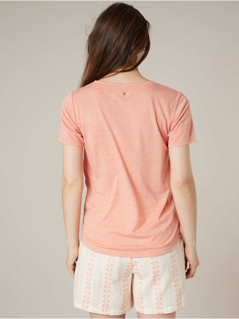 T-shirt femme fluide 'Deeluxe' Corail - Kiabi