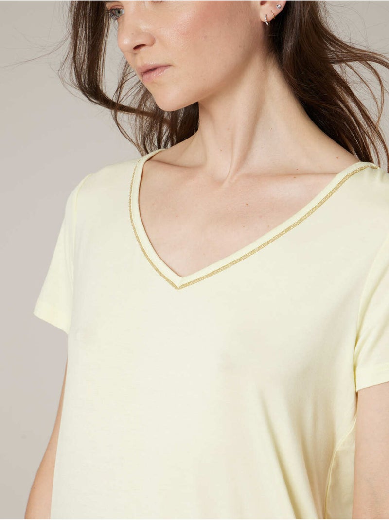 T-shirt femme fluide 'Deeluxe' Jaune clair - Kiabi
