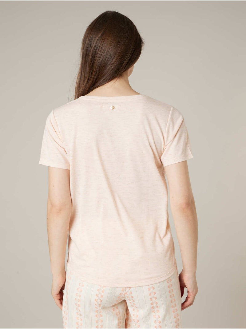 T-shirt femme fluide 'Deeluxe' Rose nude - Kiabi