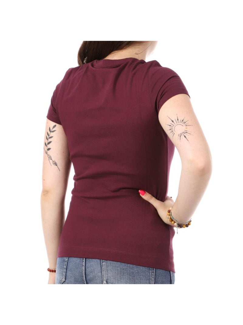 T-shirt Femme Guess Gold Bordeaux - Kiabi