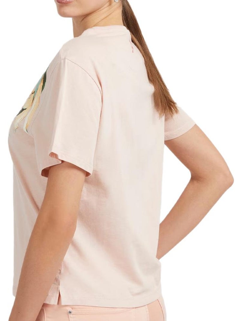 T-shirt Femme Guess Rose - Kiabi