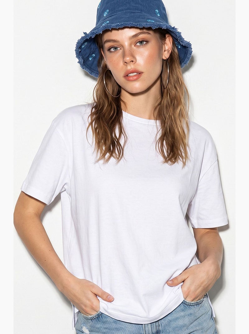 T-shirt femme lucci Blanc - Kiabi