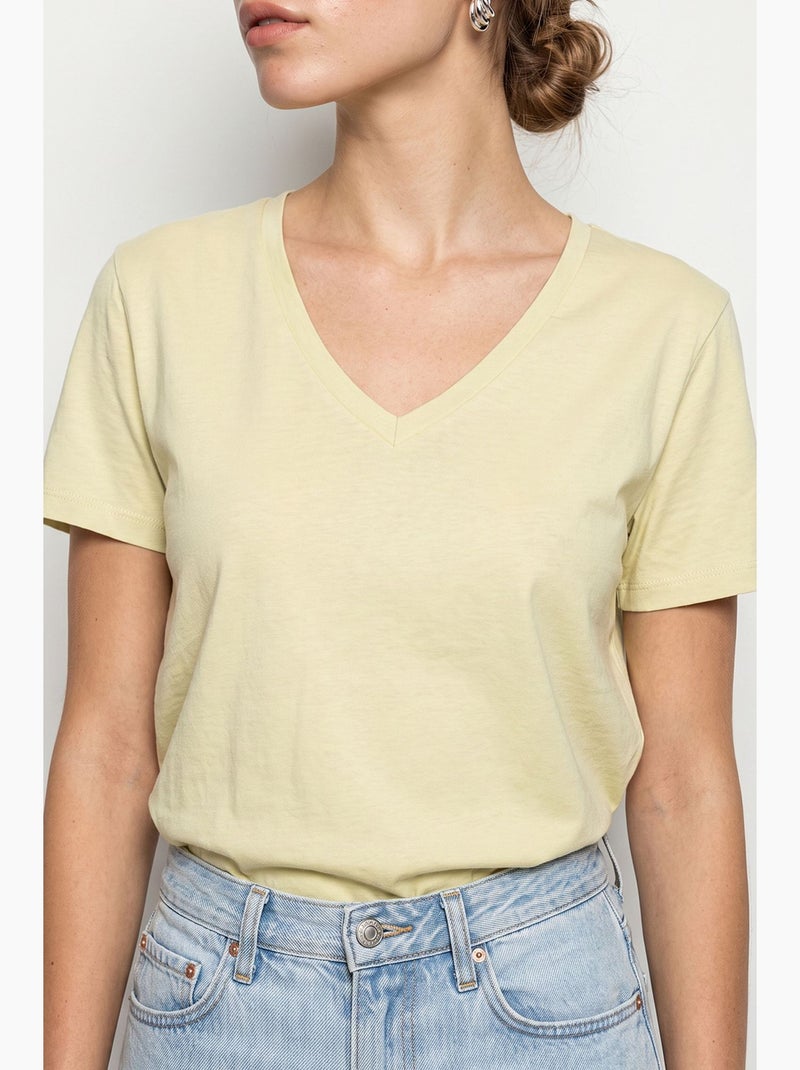 T-shirt femme lucci Jaune citron - Kiabi