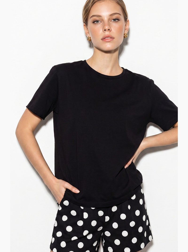 T-shirt femme lucci Noir - Kiabi