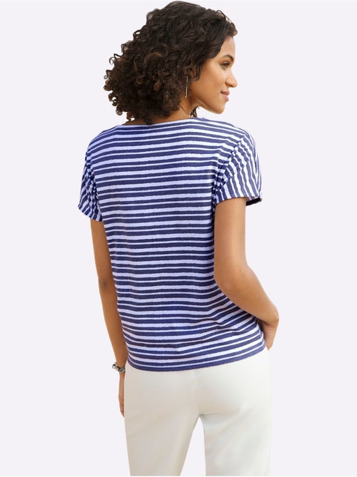 T shirt femme marinière col rond et rayures - Taille standard - Witt - Kiabi T shirt femme marinière col rond et rayures - Taille standard - Witt - Kiabi