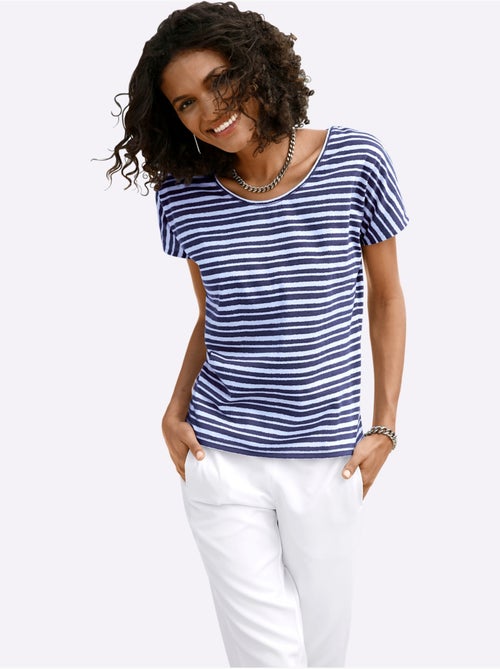 T shirt femme marinière col rond et rayures - Taille standard - Witt - Kiabi T shirt femme marinière col rond et rayures - Taille standard - Witt - Kiabi