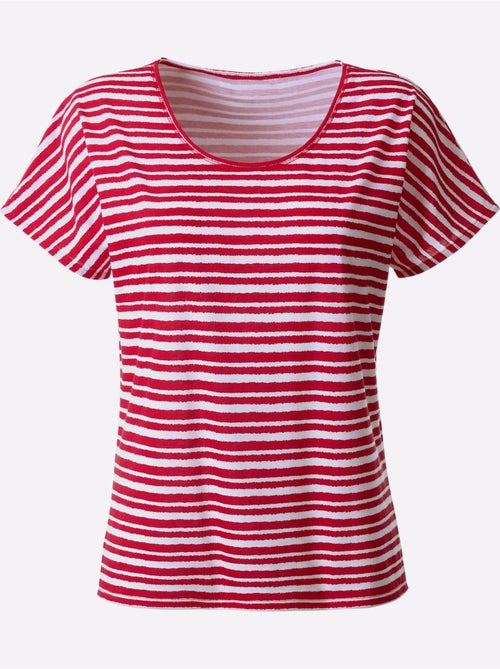 T shirt femme marinière col rond et rayures - taille standard - witt - Kiabi T shirt femme marinière col rond et rayures - taille standard - witt - Kiabi