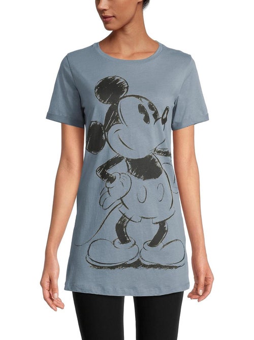 T-shirt Femme Mickey Mouse Vintage Disney - 100% Coton - Bleu - Kiabi