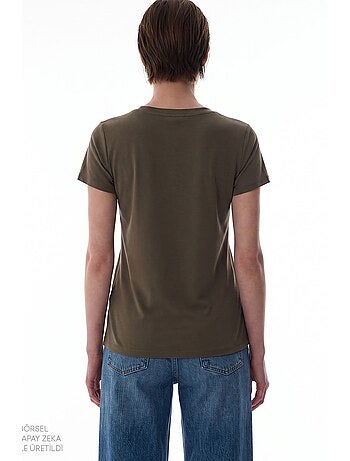 T-shirt femme modal à col v penti