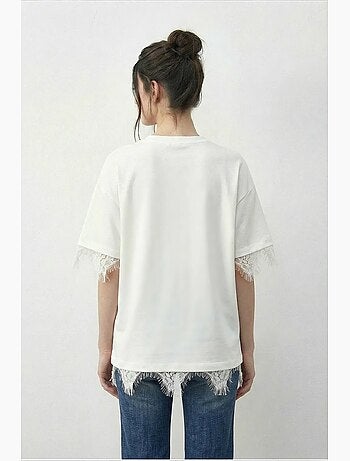 T-shirt femme oversize à col rond lucci