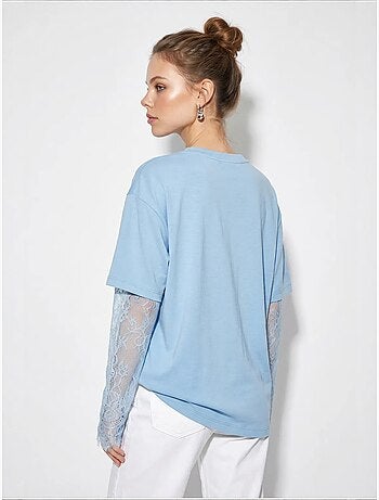 T-shirt femme oversize à col rond lucci