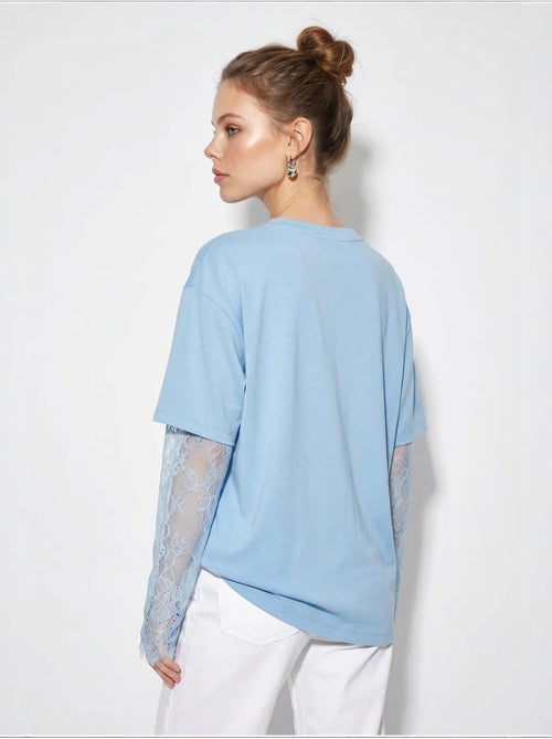 T-shirt femme oversize à col rond lucci - Kiabi T-shirt femme oversize à col rond lucci - Kiabi