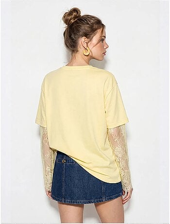 T-shirt femme oversize à col rond lucci