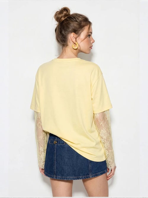 T-shirt femme oversize à col rond lucci - Kiabi T-shirt femme oversize à col rond lucci - Kiabi