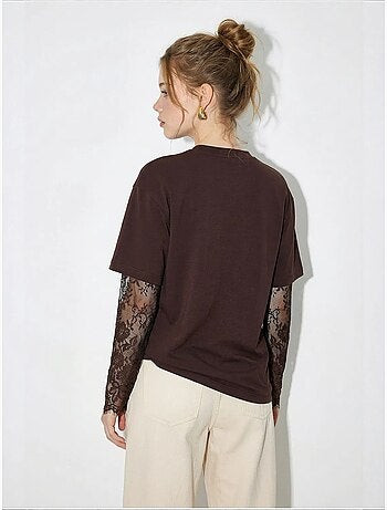 T-shirt femme oversize à col rond lucci