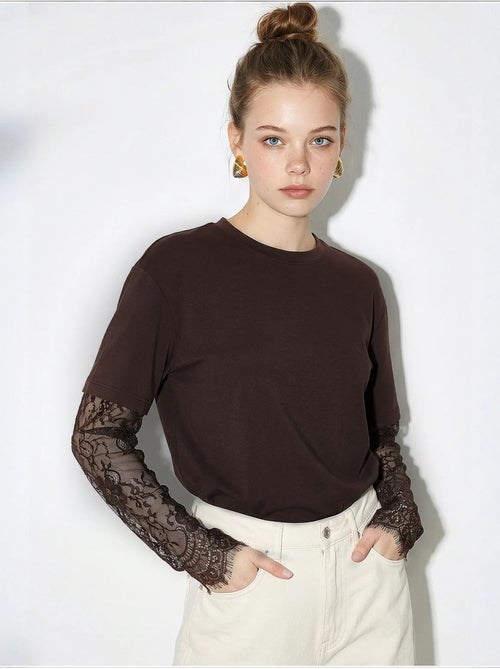T-shirt femme oversize à col rond lucci - Kiabi T-shirt femme oversize à col rond lucci - Kiabi