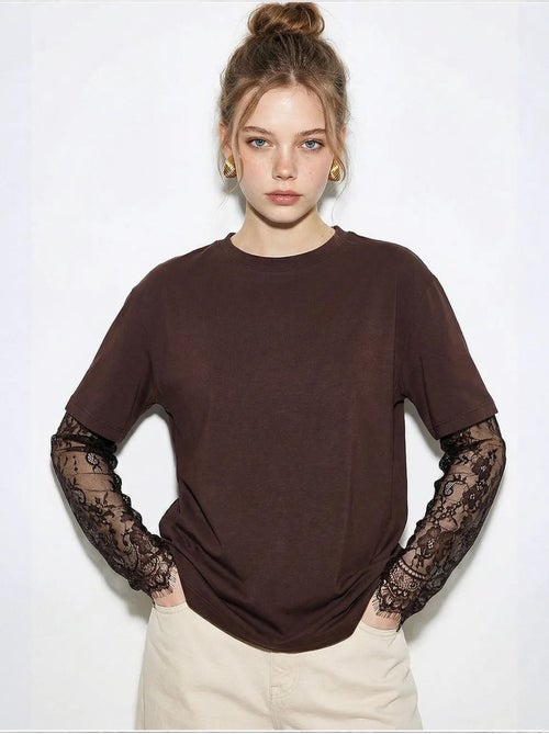 T-shirt femme oversize à col rond lucci - Kiabi T-shirt femme oversize à col rond lucci - Kiabi