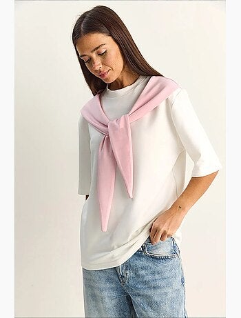 T-shirt femme oversize à col rond lucci