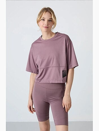 T-shirt femme oversize court tommy
